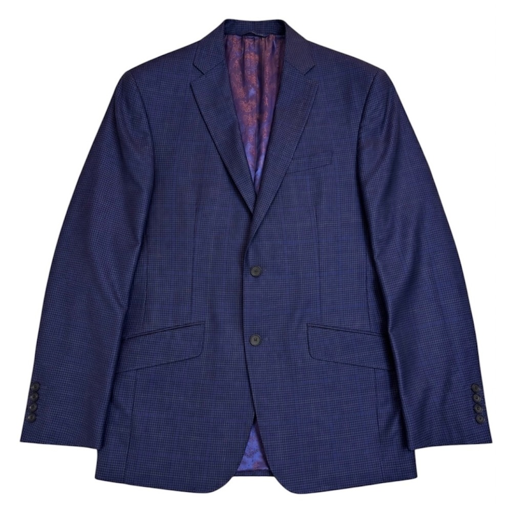 Ted Baker London Endurance Wool Sport Coat Blazer 40R Plaid Luxury Designer